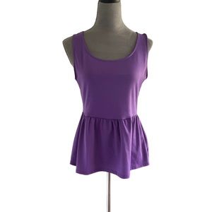 Charlotte Russe purple peplum tank. Size M